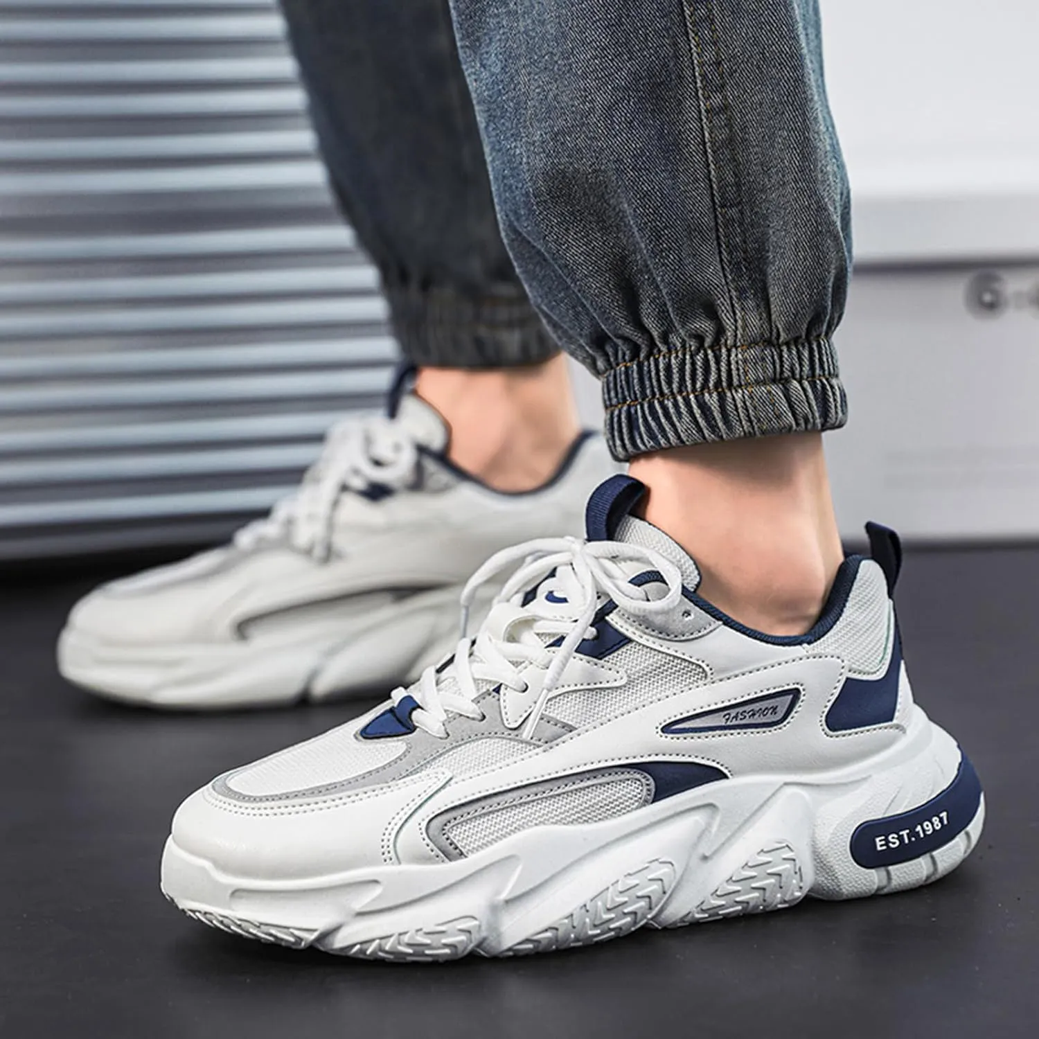 GSIGUL Men's Running Shoes Workout Athletic Walking Shoes Cushioning Mens Sneaker Tennis Casual Shoes for Men