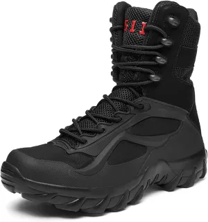 High Rise Hiking Boots, Outdoor Tactical Military Boots, Lightweight High- top Work Army Combat Trainers Footwear, Comfortable and Breathable Lace- up Patrol Shoes, for Hiking,Hunting,Walking, Commut