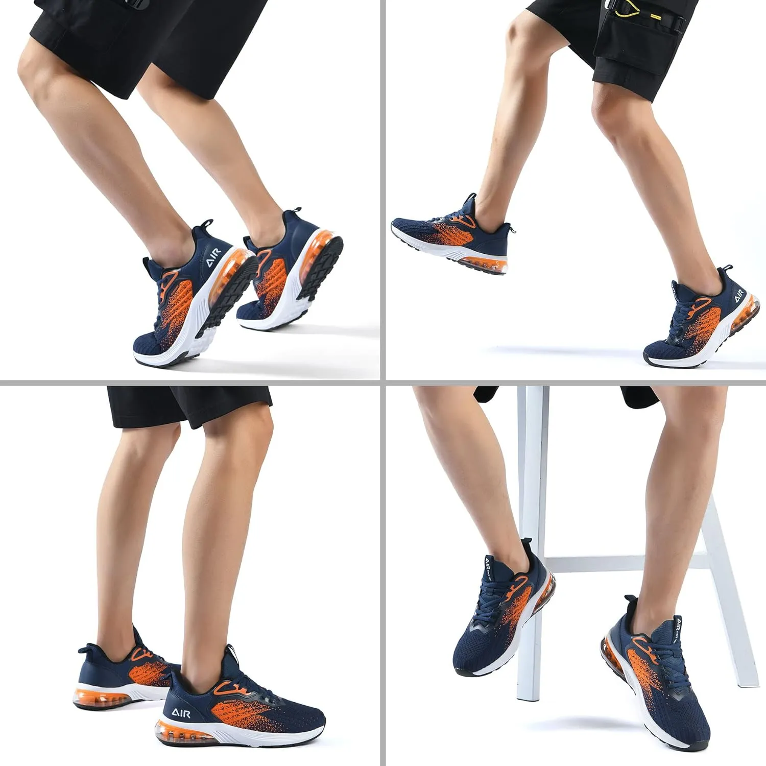 IIV Mens Air Running Shoes Casual Tennis Walking Athletic Gym Fashion Lightweight Slip On Sneakers