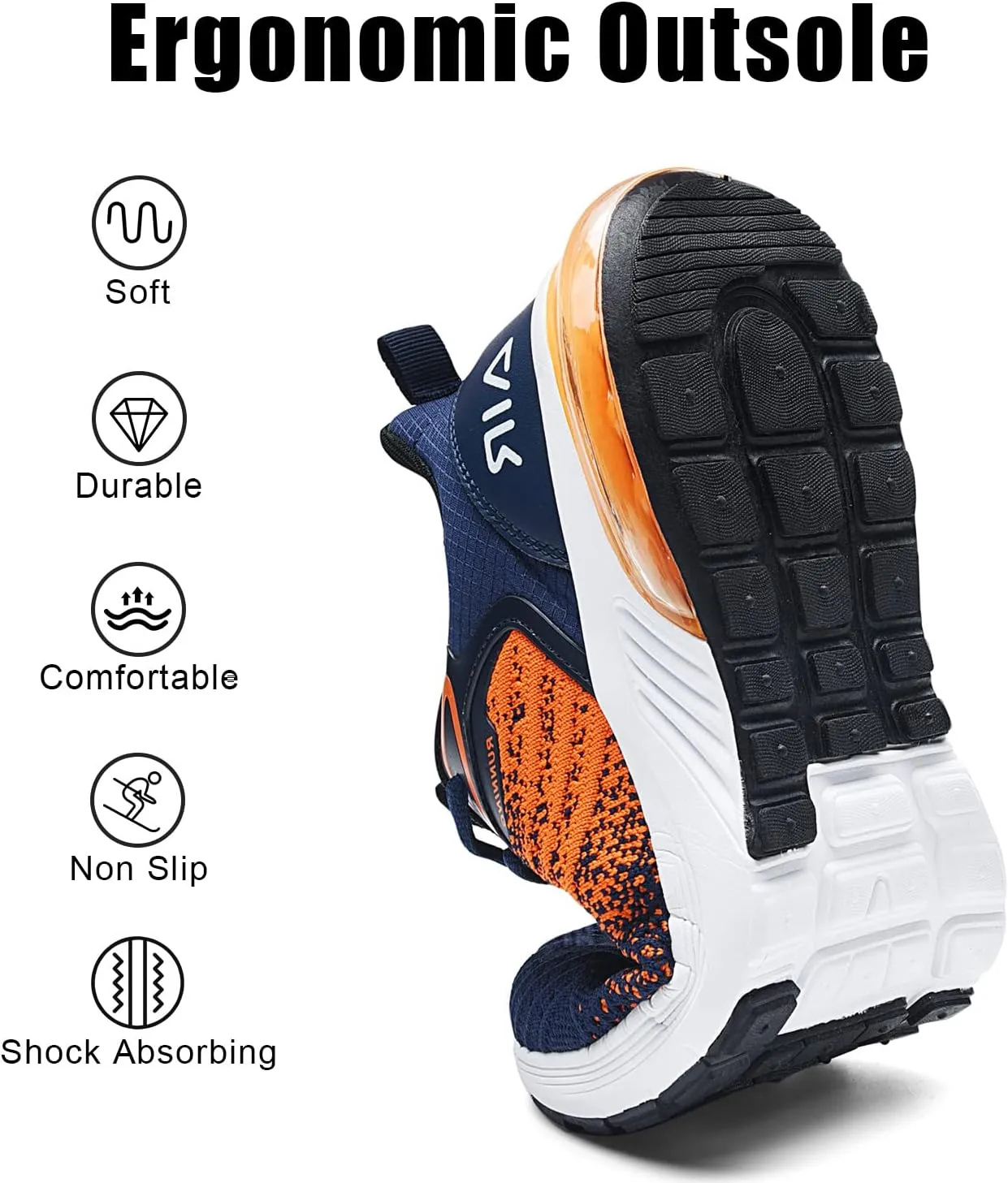 IIV Mens Air Running Shoes Casual Tennis Walking Athletic Gym Fashion Lightweight Slip On Sneakers