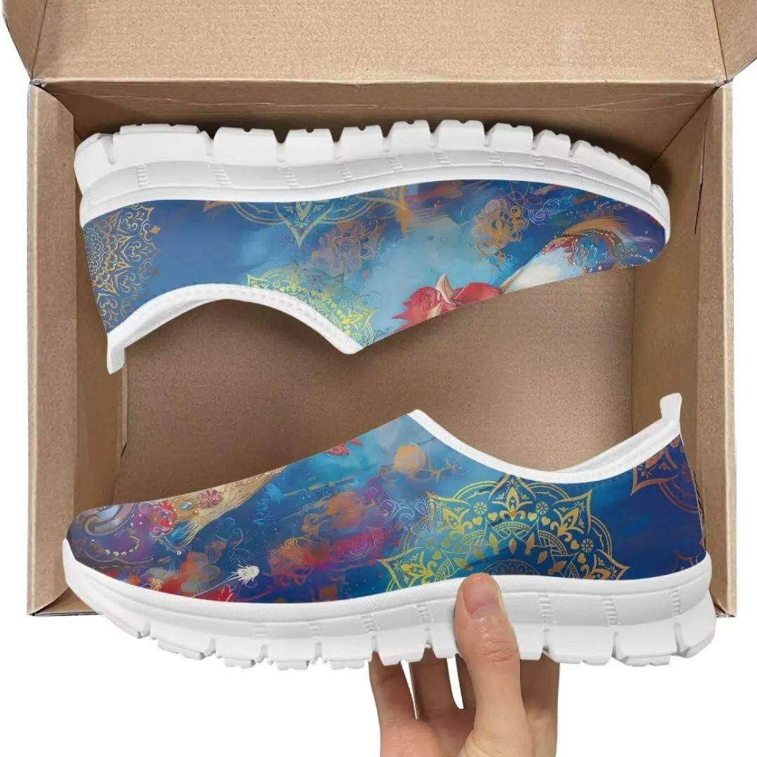 Jeiento Women's Go Walk Sneaker Lightweight Casual Shoes Anti-Skid/Breathable/Slip-On Loafers Breathable Mesh Workout Sneakers