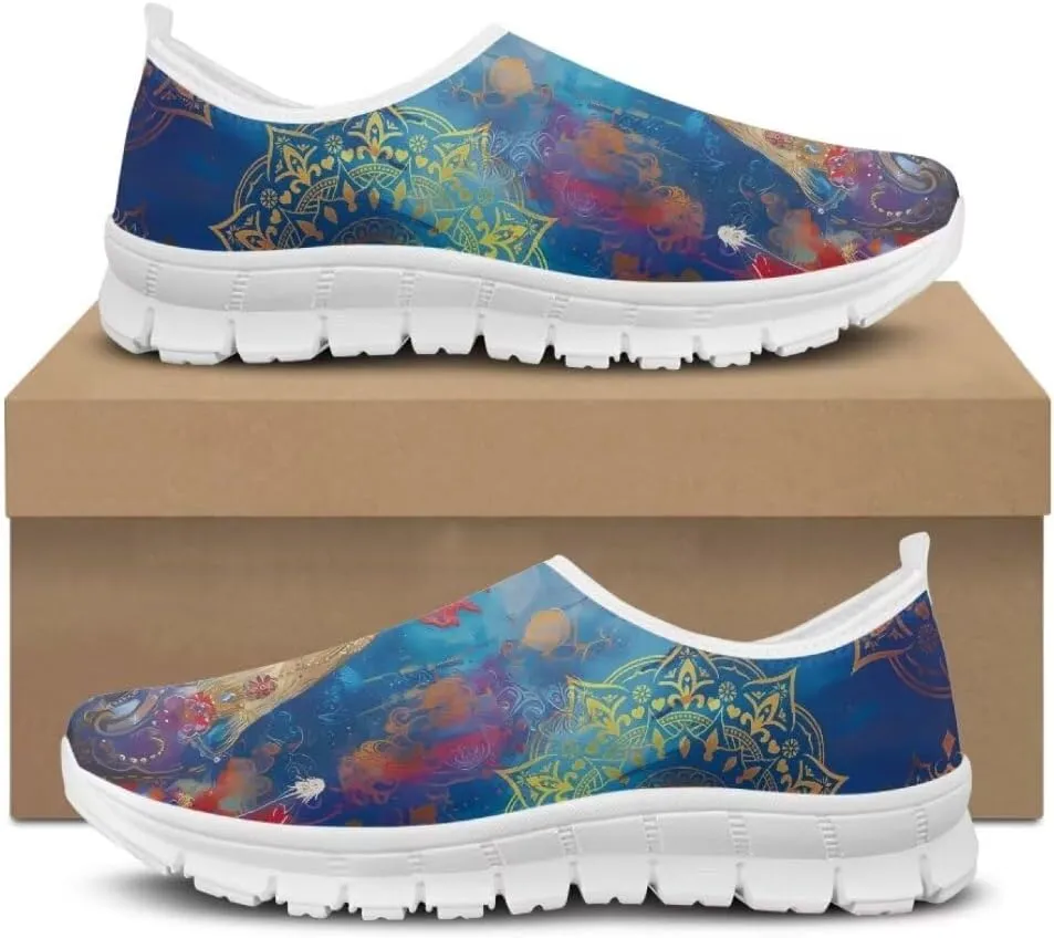 Jeiento Women's Go Walk Sneaker Lightweight Casual Shoes Anti-Skid/Breathable/Slip-On Loafers Breathable Mesh Workout Sneakers