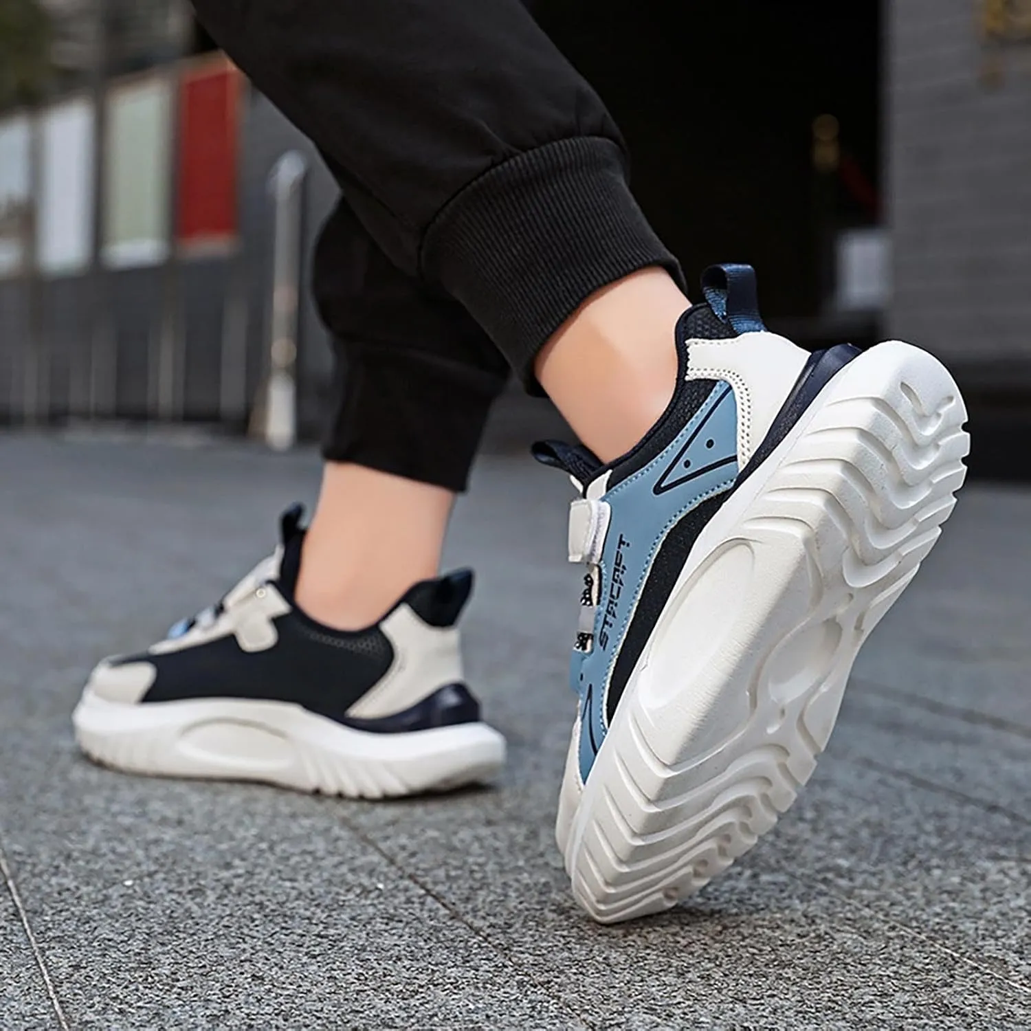 Kids’ Breathable Hiking Sneakers Toddler Boys Girls Athletic Casual Running Lace-Up Breathable School Trainers Shoes