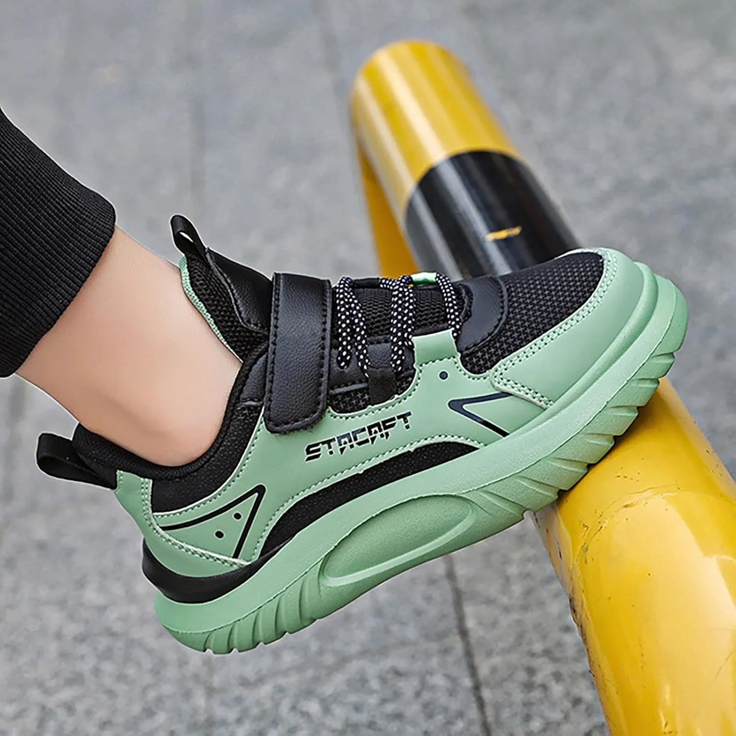 Kids’ Breathable Hiking Sneakers Toddler Boys Girls Athletic Casual Running Lace-Up Breathable School Trainers Shoes