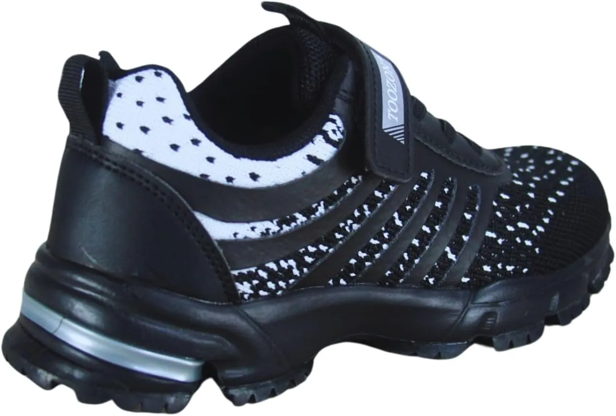 Kids Girls and Boys Lightweight Strap Running Athletic School Sneakers Shoes