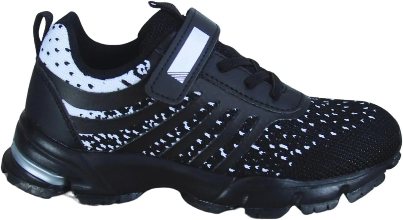 Kids Girls and Boys Lightweight Strap Running Athletic School Sneakers Shoes