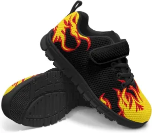 Kids Sneakers Boys Cool Print Running Tennis Shoes Lightweight Breathable Sport Athletic Shoes with One Strap