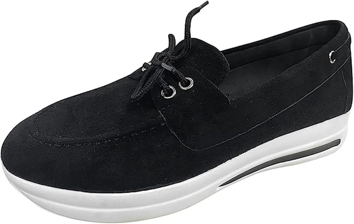 Ladmiple Shoes For Women Sneakers Slip Ons Leather Shoes Fashion Casual Dressy Summer Platform Flats Walking Loafers