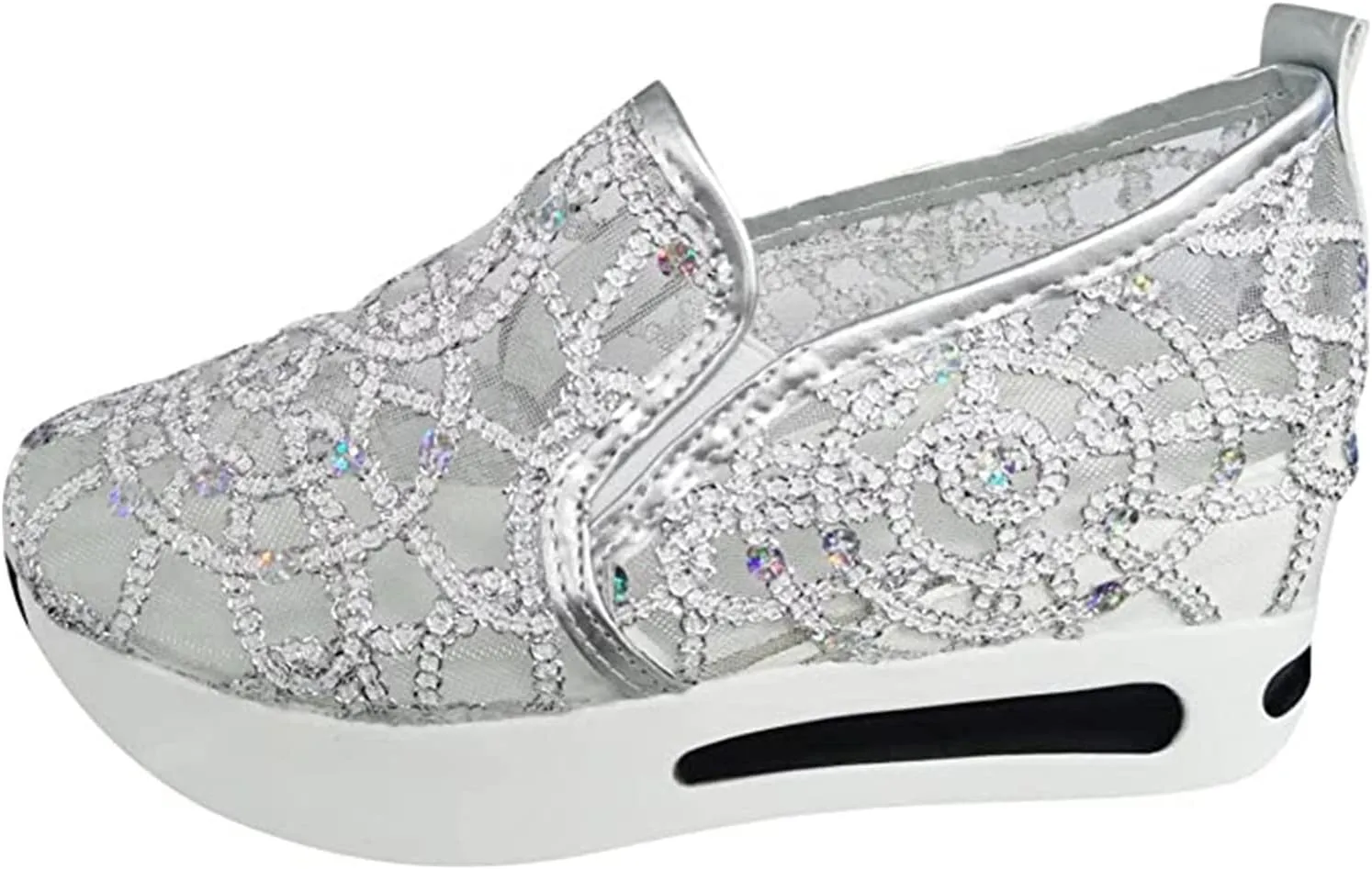 Ladmiple Sneakers For Women Comfortable Shoes Fashion Slip On Walking Shoes Dressy Casual Summer Platform Flats Loafers