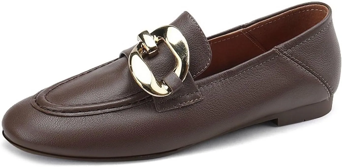 Loafers for Women Women's Soft Leather Casual Flat Shoes Comfortable Everyday Footwear