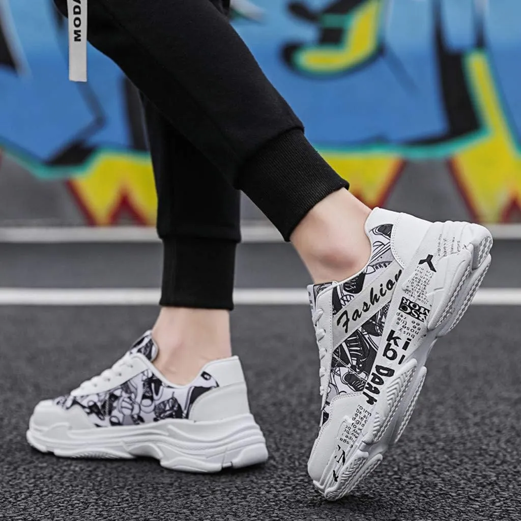 Men Fashion Wild Casual Shoes Comfortable Breathable Low-Top Sneaker Rack for Men