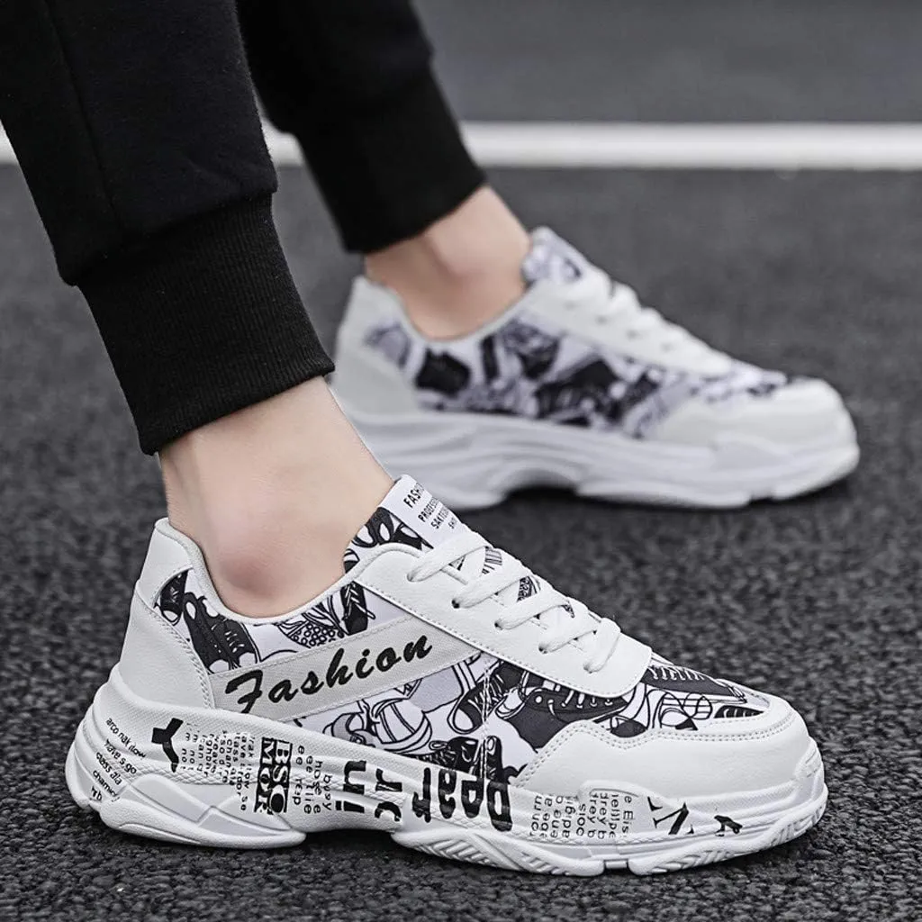 Men Fashion Wild Casual Shoes Comfortable Breathable Low-Top Sneaker Rack for Men