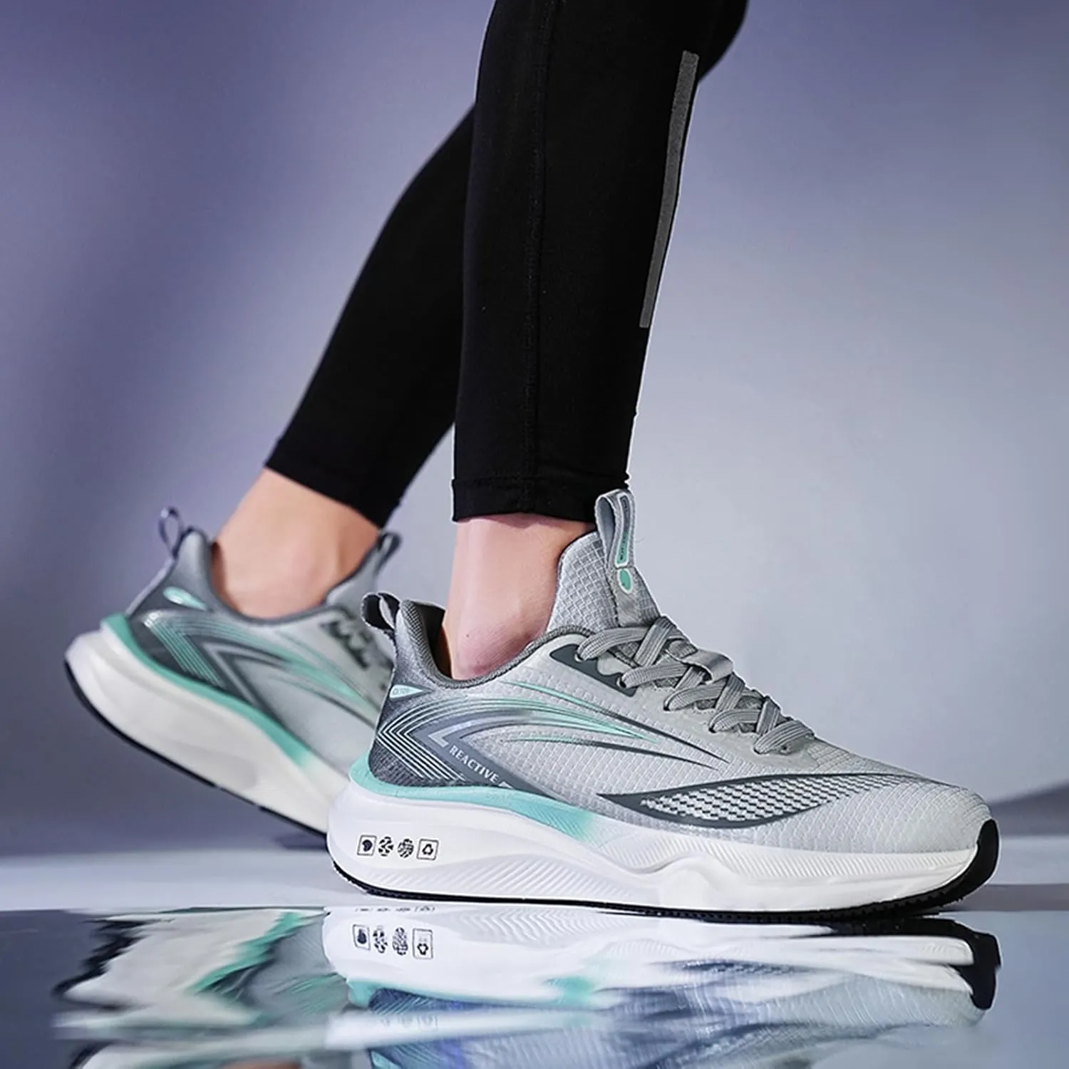 Men's Athletic Running Shoes Lightweight Mesh Shock Absorbing Jogging Walking Shoes Workout Trail Comfort Sneakers