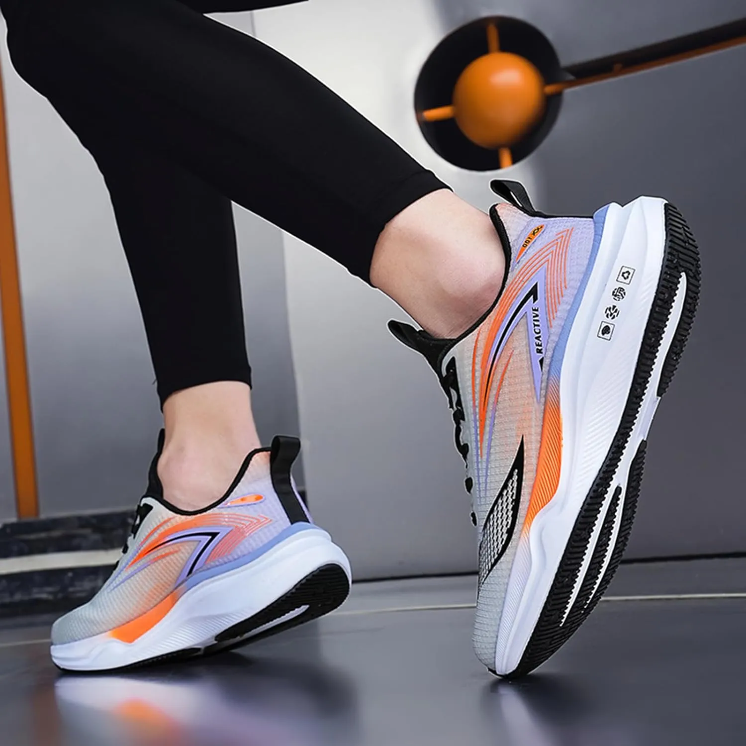 Men's Athletic Running Shoes Lightweight Mesh Shock Absorbing Jogging Walking Shoes Workout Trail Comfort Sneakers