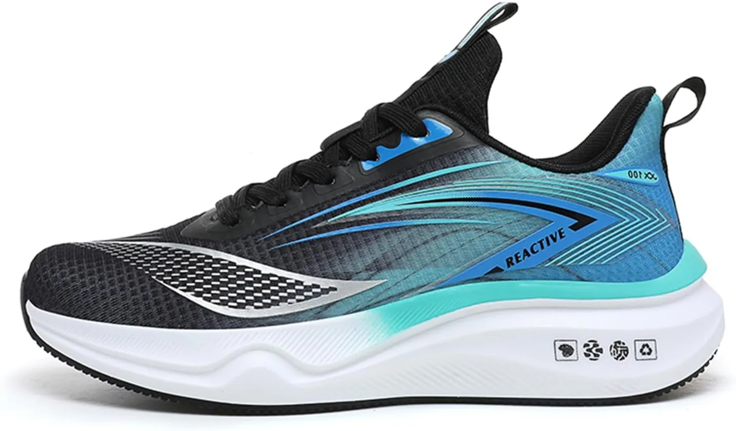 Men's Athletic Running Shoes Lightweight Mesh Shock Absorbing Jogging Walking Shoes Workout Trail Comfort Sneakers