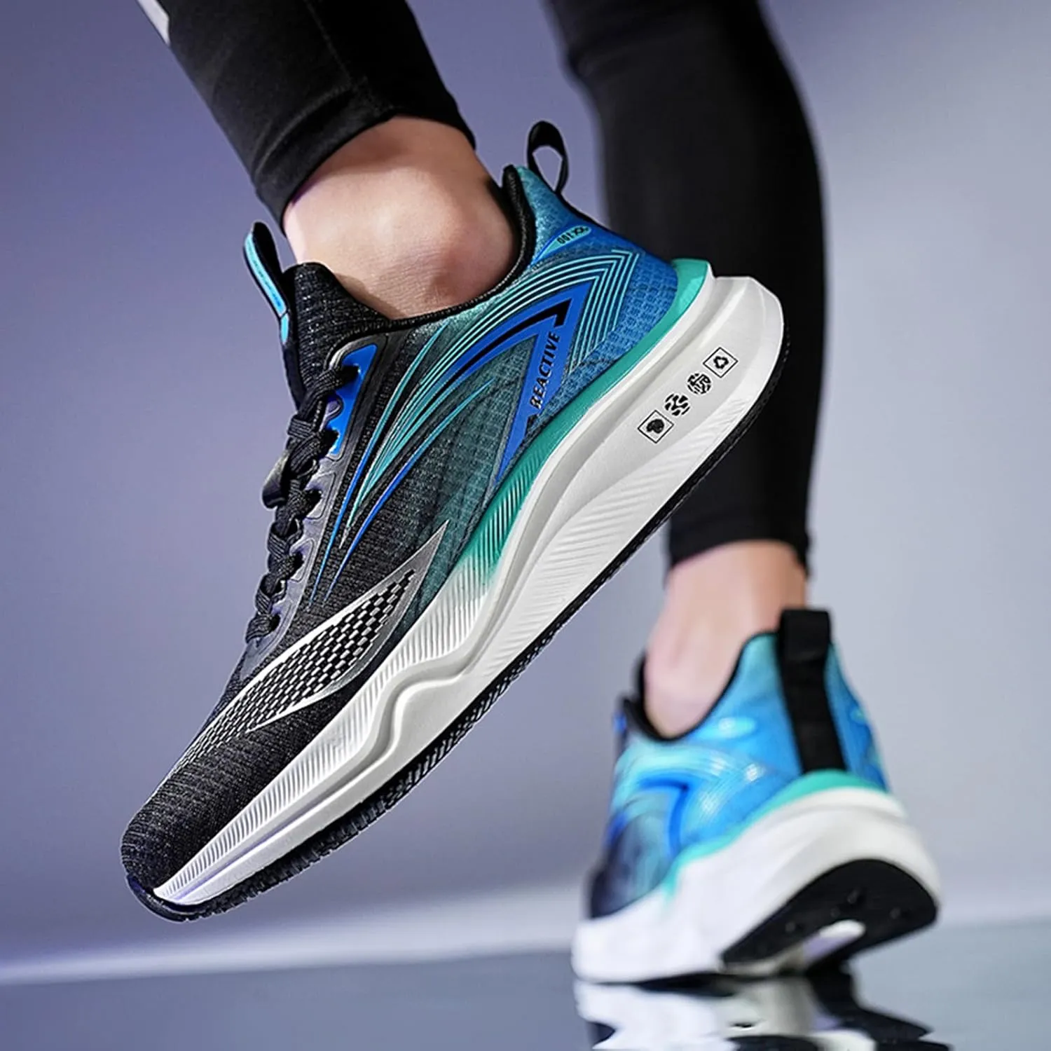 Men's Athletic Running Shoes Lightweight Mesh Shock Absorbing Jogging Walking Shoes Workout Trail Comfort Sneakers
