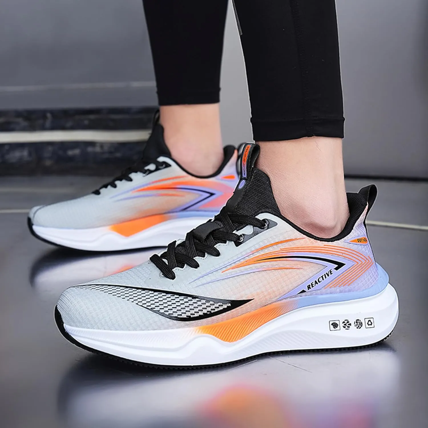Men's Athletic Running Shoes Lightweight Mesh Shock Absorbing Jogging Walking Shoes Workout Trail Comfort Sneakers