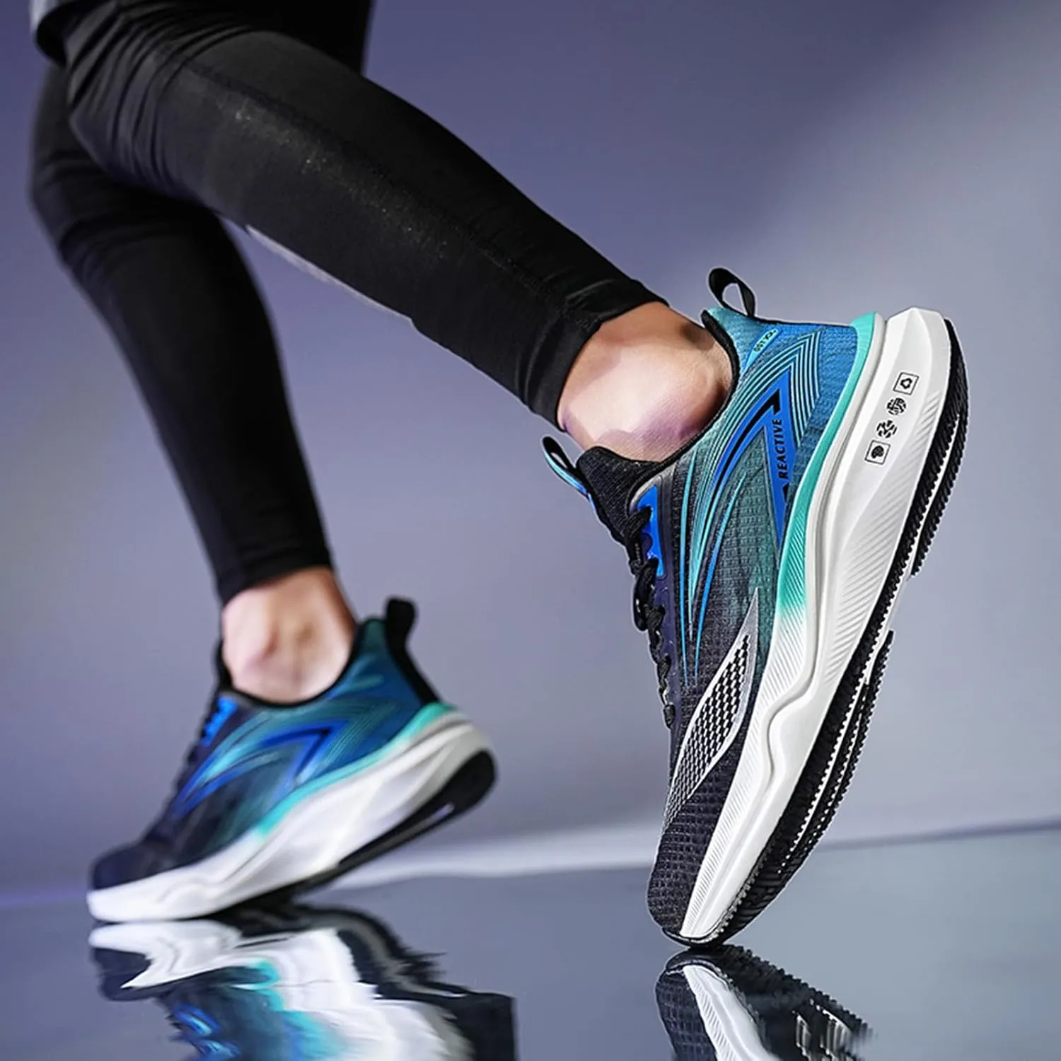 Men's Athletic Running Shoes Lightweight Mesh Shock Absorbing Jogging Walking Shoes Workout Trail Comfort Sneakers