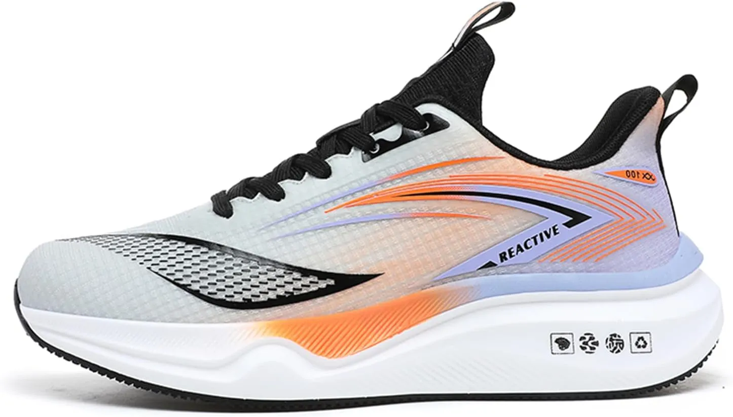 Men's Athletic Running Shoes Lightweight Mesh Shock Absorbing Jogging Walking Shoes Workout Trail Comfort Sneakers