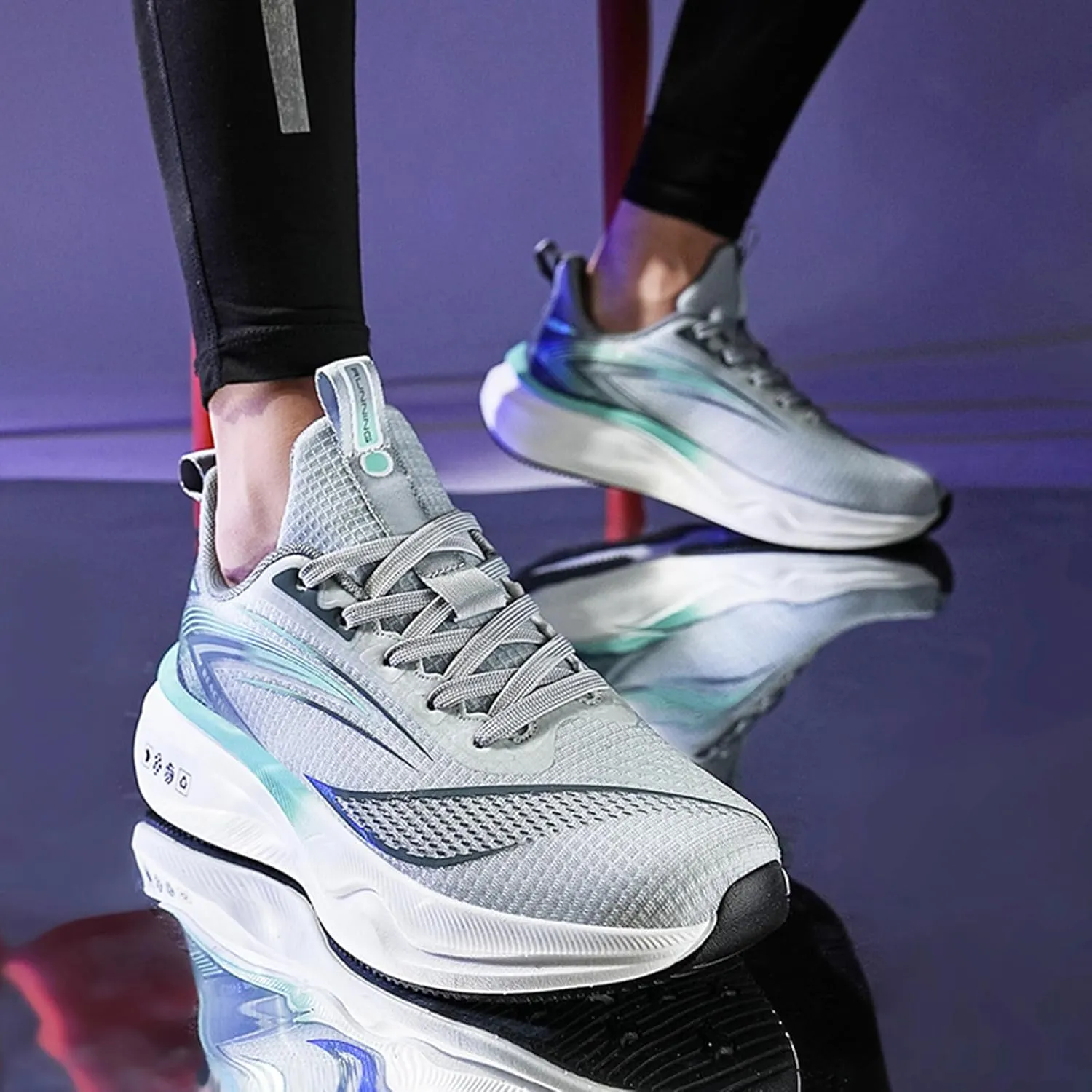 Men's Athletic Running Shoes Lightweight Mesh Shock Absorbing Jogging Walking Shoes Workout Trail Comfort Sneakers