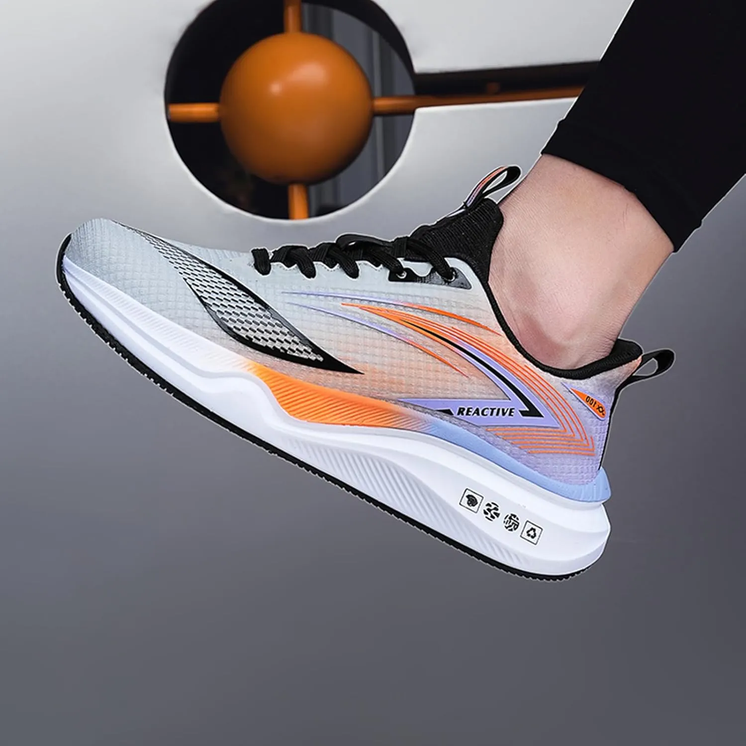 Men's Athletic Running Shoes Lightweight Mesh Shock Absorbing Jogging Walking Shoes Workout Trail Comfort Sneakers