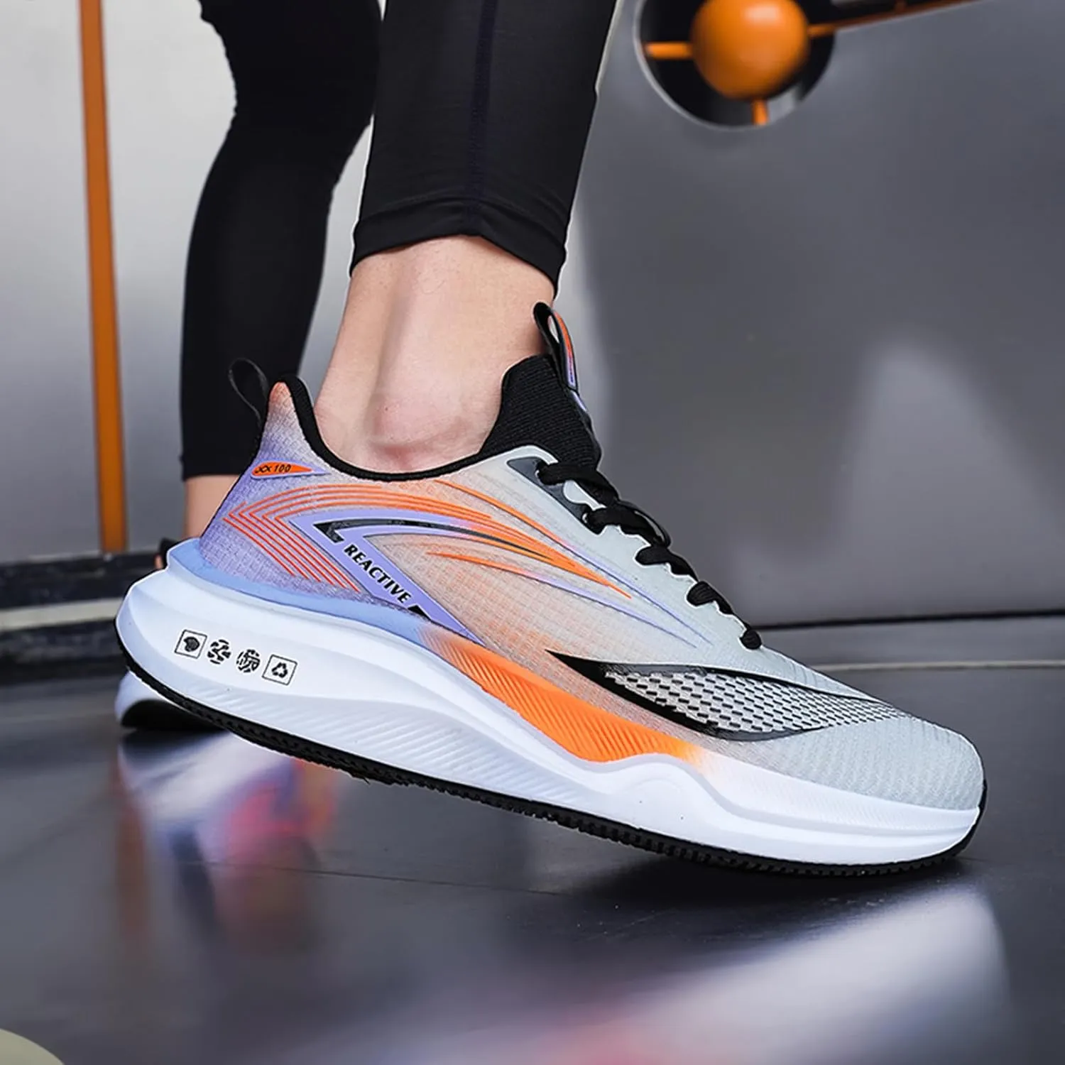 Men's Athletic Running Shoes Lightweight Mesh Shock Absorbing Jogging Walking Shoes Workout Trail Comfort Sneakers