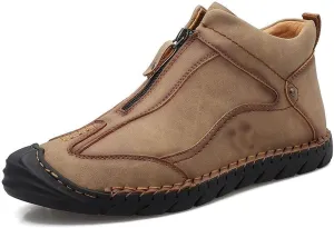 Mens Boots Men's Boots Comfortable Men Ankle Boots Thick Plush Warm Snow Boots Leather Autumn Outdoor Man Motorcycle Boots