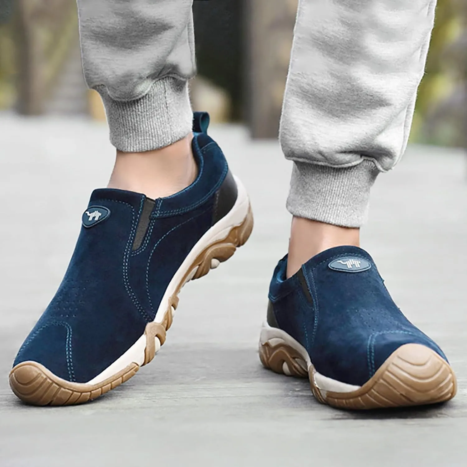 Men's Breathable Soft Suede Plain Casual Mountaineering Leisure Sports Shoes Lite Adapt Sneaker Men's