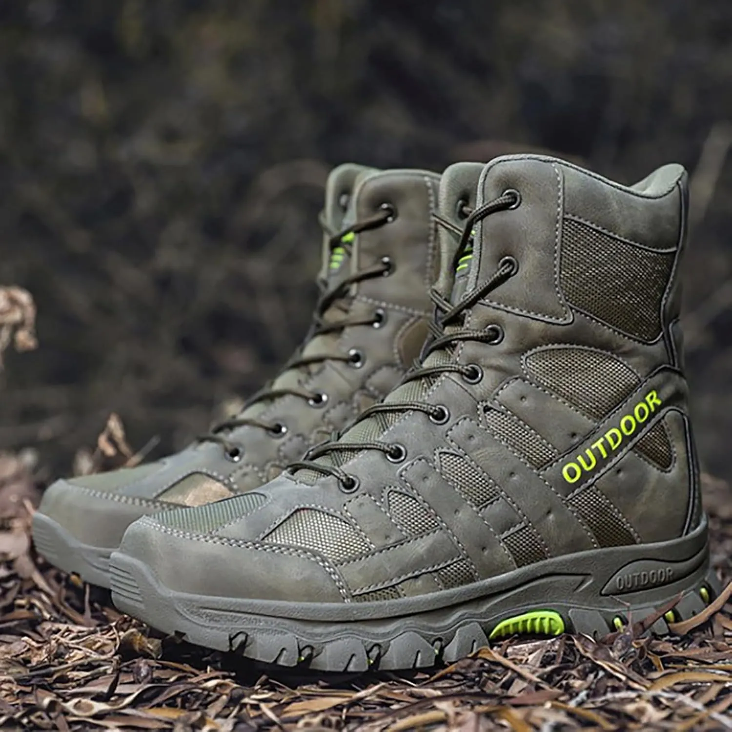 Mens Combat Boots Breathable Police Patrol Boots Lightweight Army Boots Waterproof Hiking Boots Military Tactical Boots