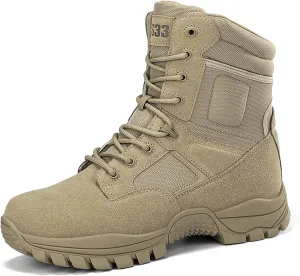 Mens Combat Boots Breathable Police Patrol Boots Lightweight Army Boots Waterproof Hiking Boots Military Tactical Boots