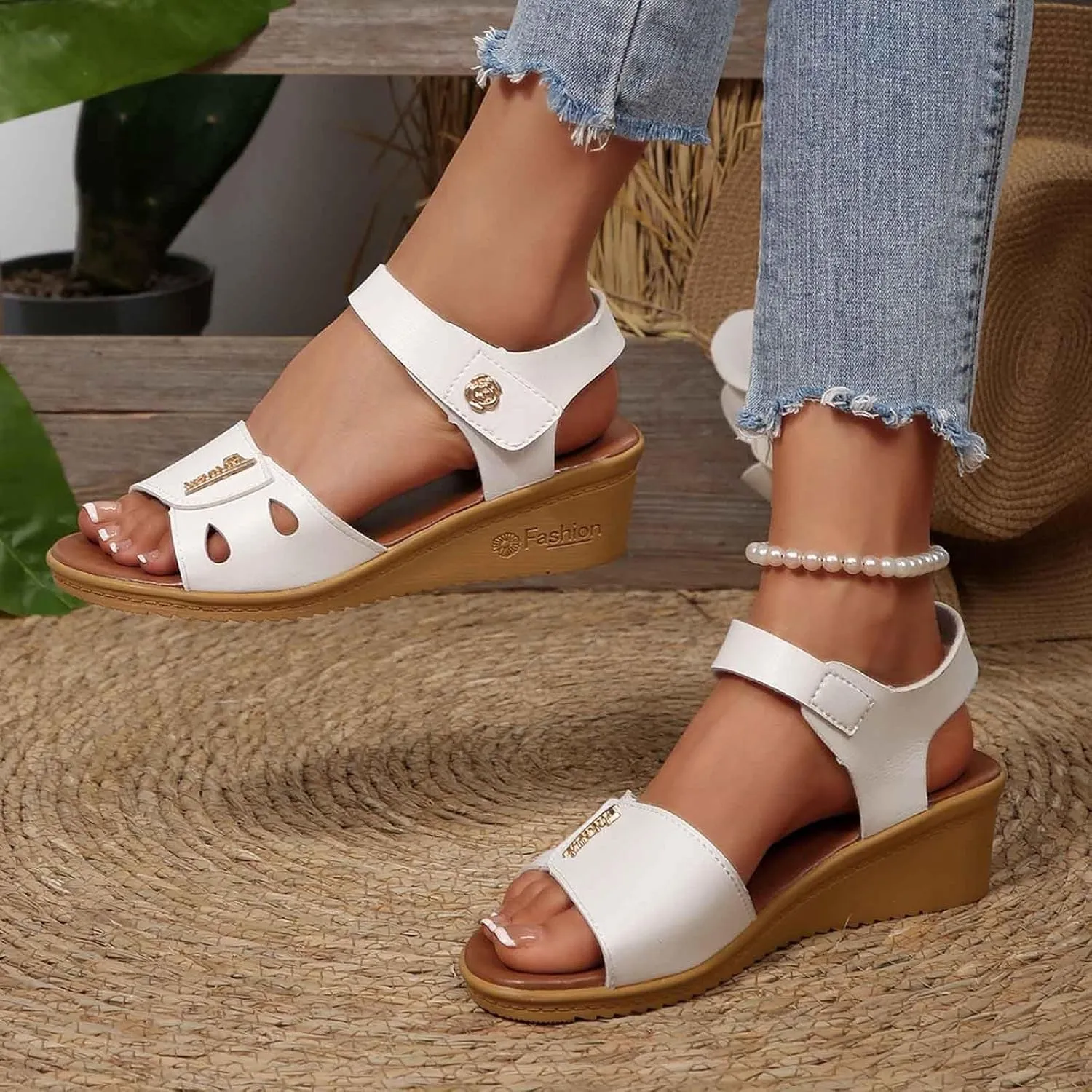 Men's Kyarra Judi Wedge Sandal Slide Sandals Women with Heel