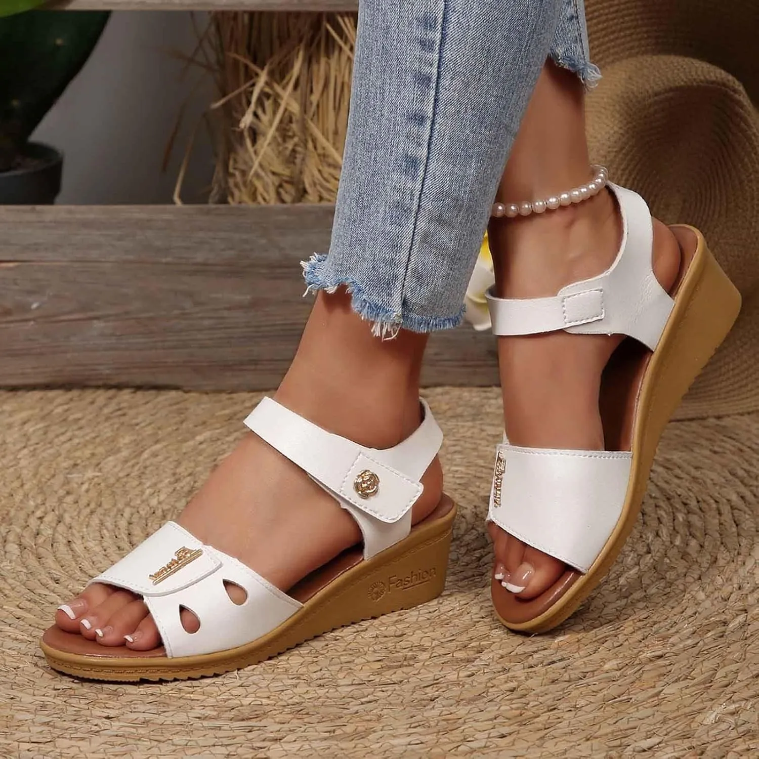 Men's Kyarra Judi Wedge Sandal Slide Sandals Women with Heel