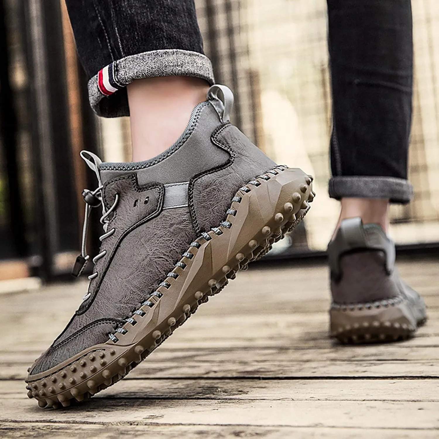 Men's Lace Up Memory Foam Sneakers Casual Sneaker Mesh Breathable Walking Shoe Breathable Lace Up Shoes for Men