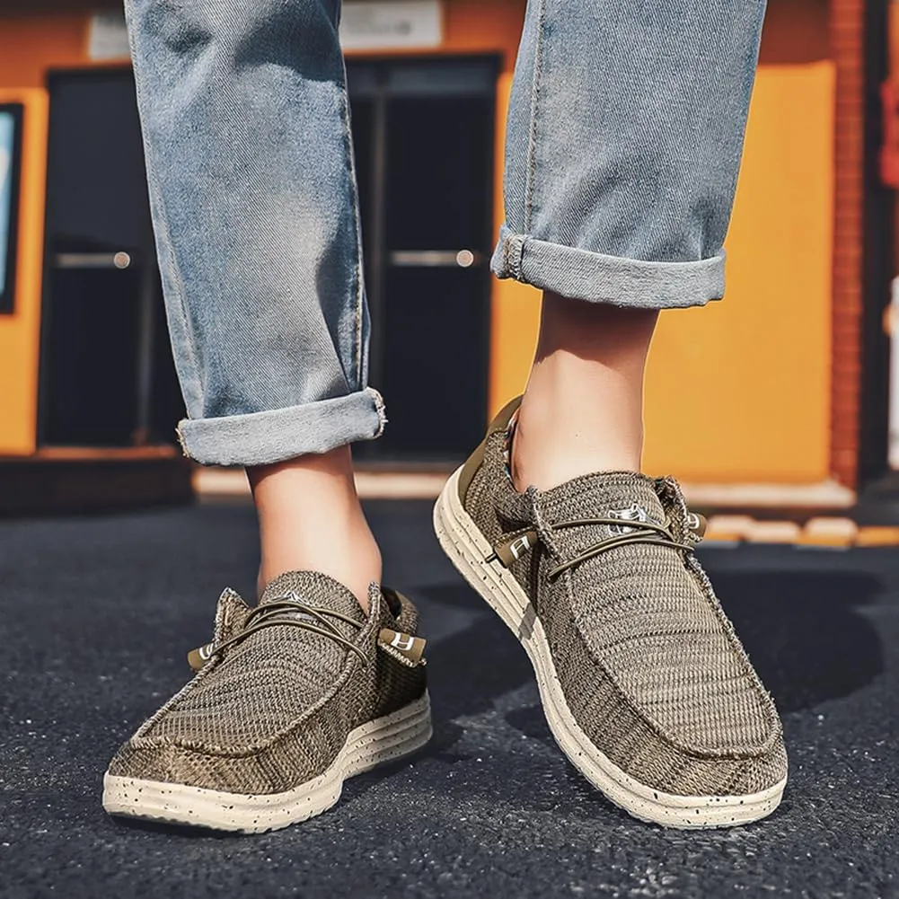 Men's Loafers & Slip-Ons Shoes, Stretch Lace Up Loafers Walking Shoes Minimalist Comfortable Lightweight Width Toe Box Men's Casual Dress Shoes