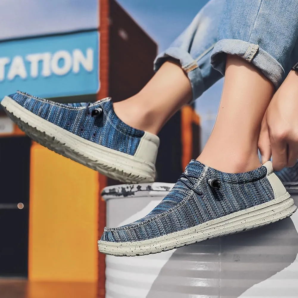 Men's Loafers & Slip-Ons Shoes, Stretch Lace Up Loafers Walking Shoes Minimalist Comfortable Lightweight Width Toe Box Men's Casual Dress Shoes