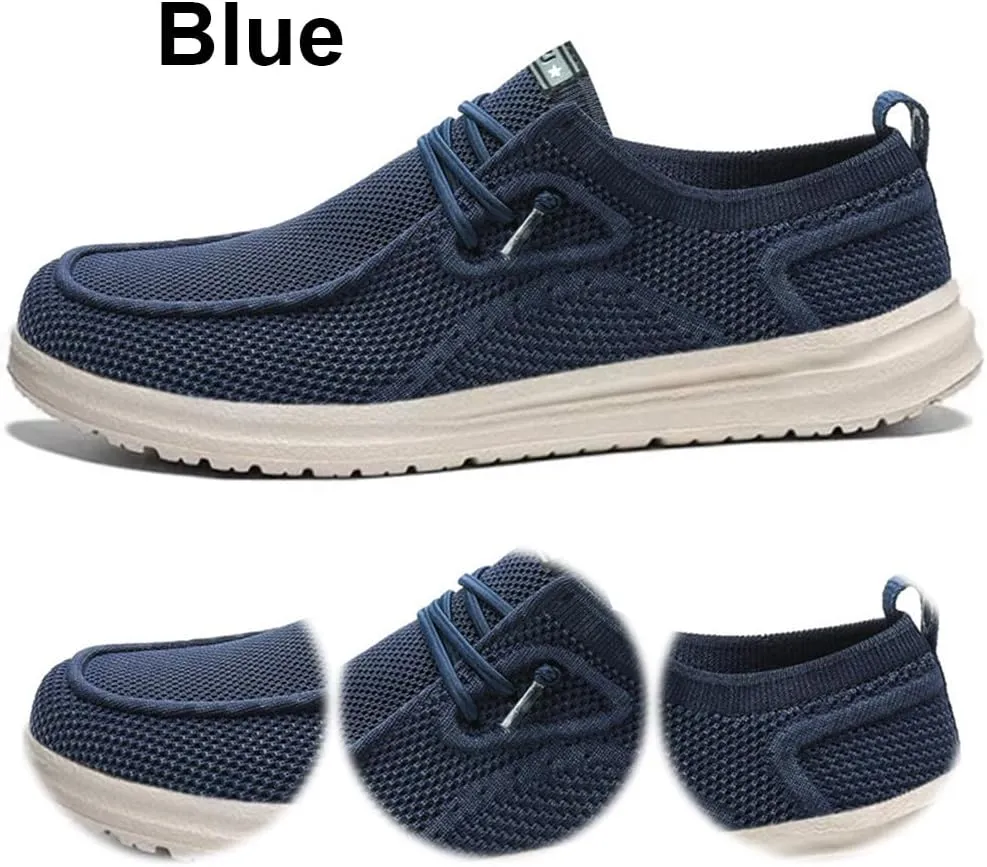 Men's Loafers & Slip-Ons Shoes, Stretch Lace Up Loafers Walking Shoes Minimalist Comfortable Lightweight Width Toe Box Men's Casual Dress Shoes