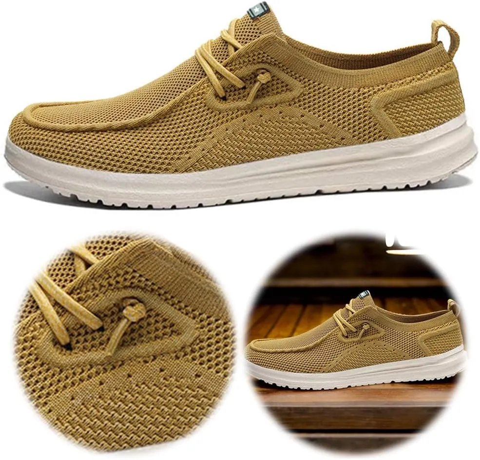 Men's Loafers & Slip-Ons Shoes, Stretch Lace Up Loafers Walking Shoes Minimalist Comfortable Lightweight Width Toe Box Men's Casual Dress Shoes
