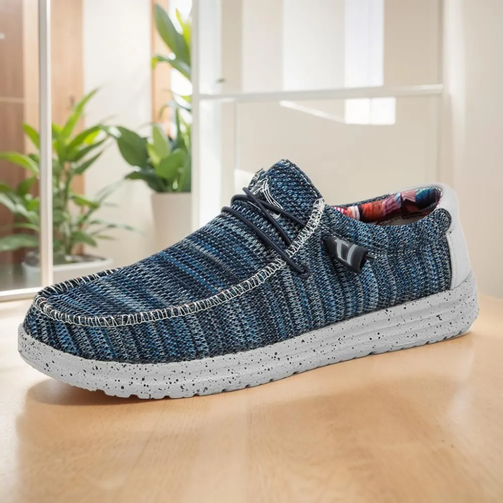 Men's Loafers & Slip-Ons Shoes, Stretch Lace Up Loafers Walking Shoes Minimalist Comfortable Lightweight Width Toe Box Men's Casual Dress Shoes