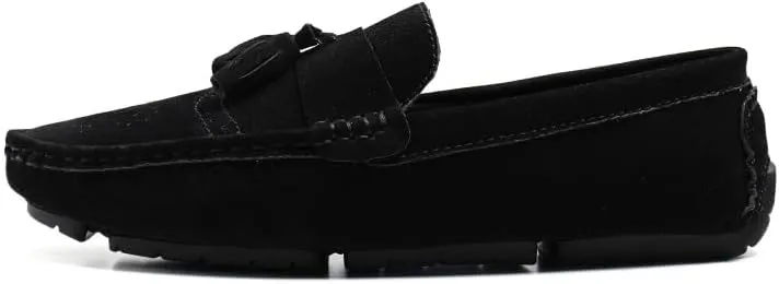 Mens Loafers Shoe Nubuck Leather Tassel Penny Driving Loafers Anti-Slip Lightweight Slip Resistant Casual Slip-ons