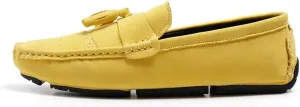Mens Loafers Shoe Nubuck Leather Tassel Penny Driving Loafers Anti-Slip Lightweight Slip Resistant Casual Slip-ons