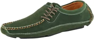 Men's Loafers Suede Vamp Stitching Details Round Toe Flat Heel Comfortable Anti-Slip Classic Fashion Slip-ons