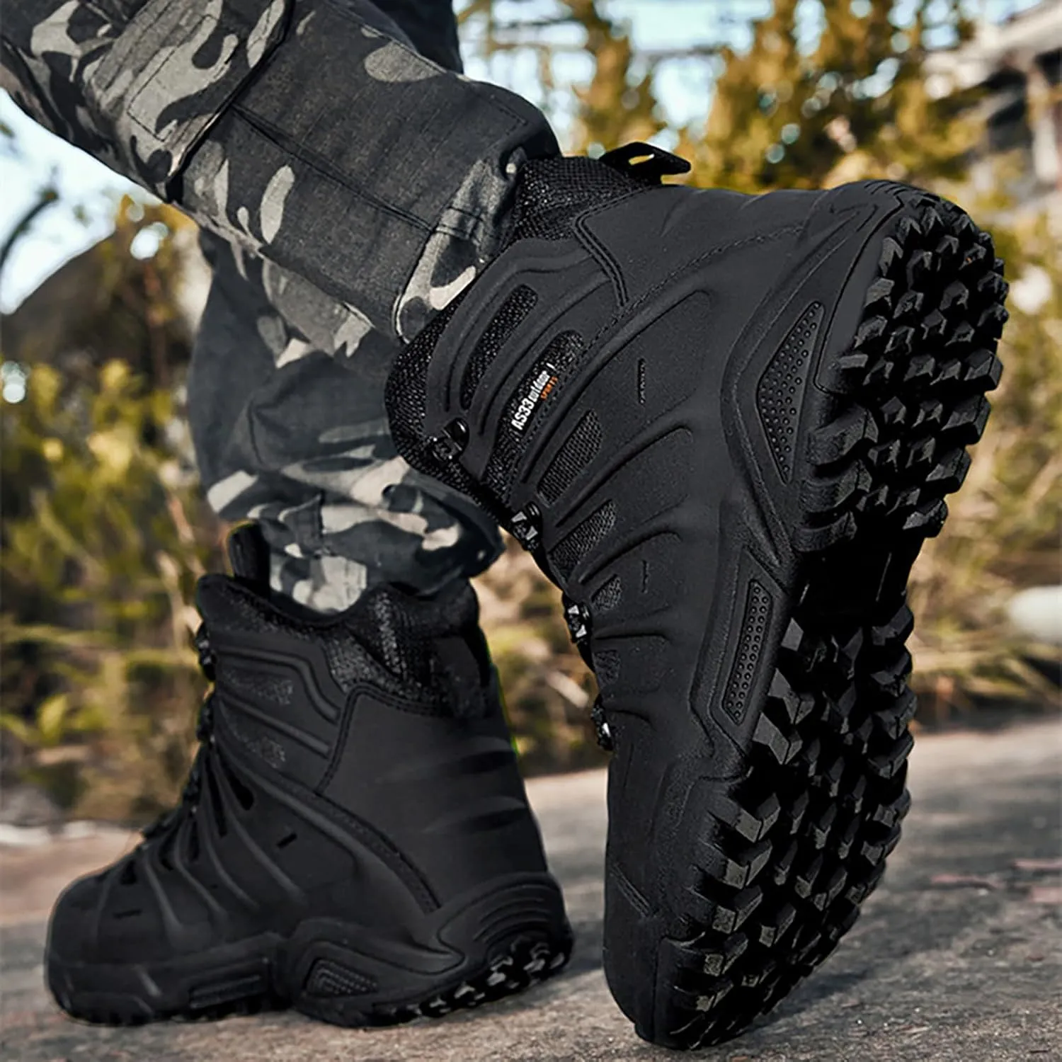 Mens Military Tactical Boots Combat Boots Breathable Police Patrol Boots Army Boots Waterproof Hiking Boots