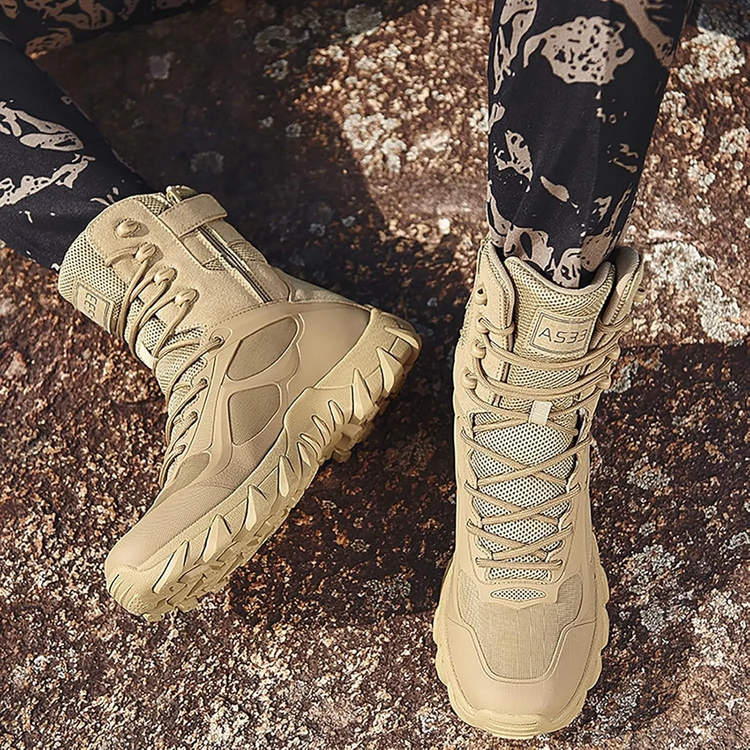 Mens Military Tactical Boots Combat Boots Breathable Police Patrol Boots Army Boots Waterproof Hiking Boots