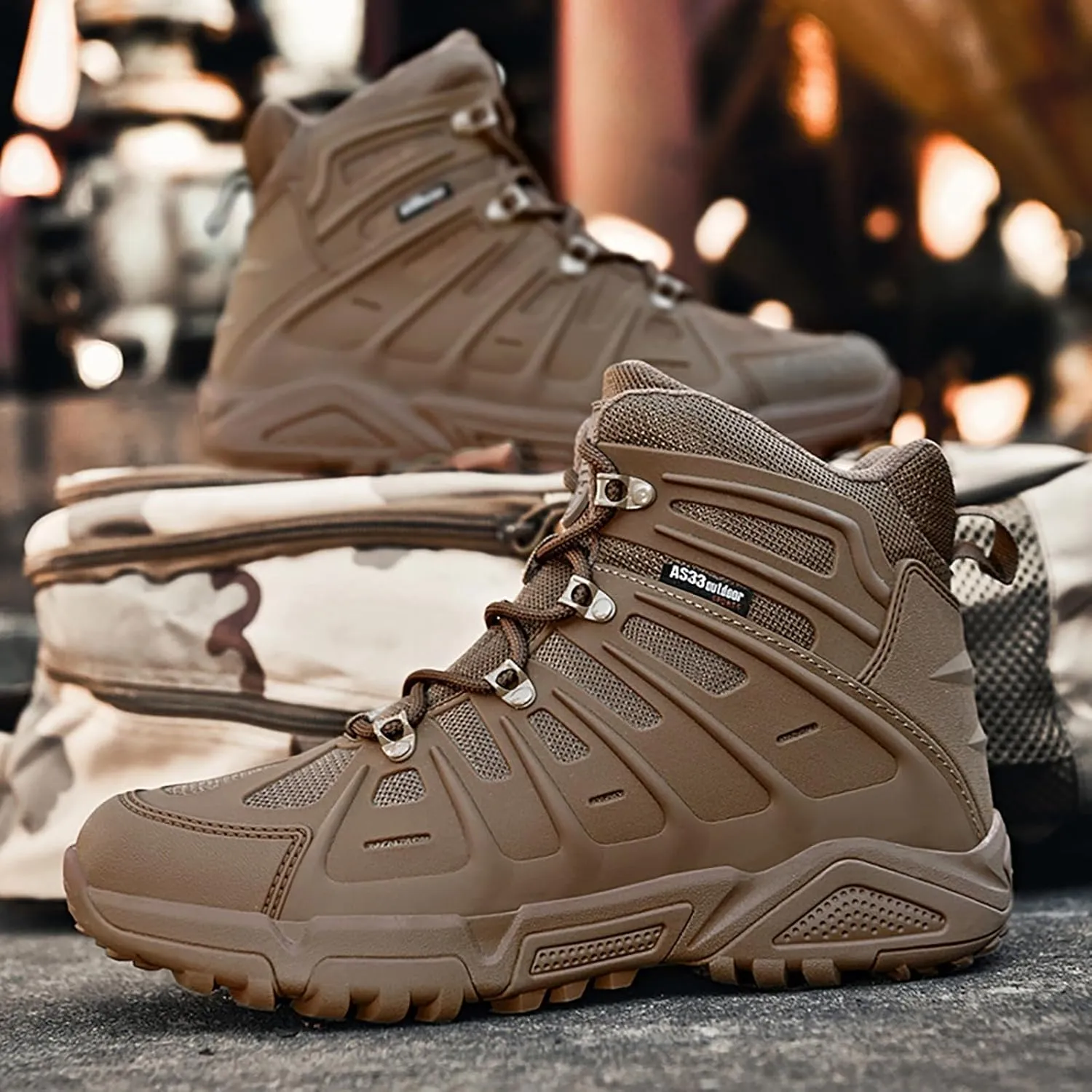 Mens Military Tactical Boots Combat Boots Breathable Police Patrol Boots Army Boots Waterproof Hiking Boots