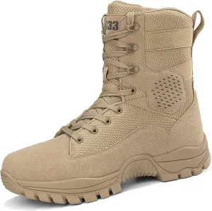 Mens Military Tactical Boots Combat Boots Breathable Police Patrol Boots Lightweight Army Boots Waterproof Hiking Boots