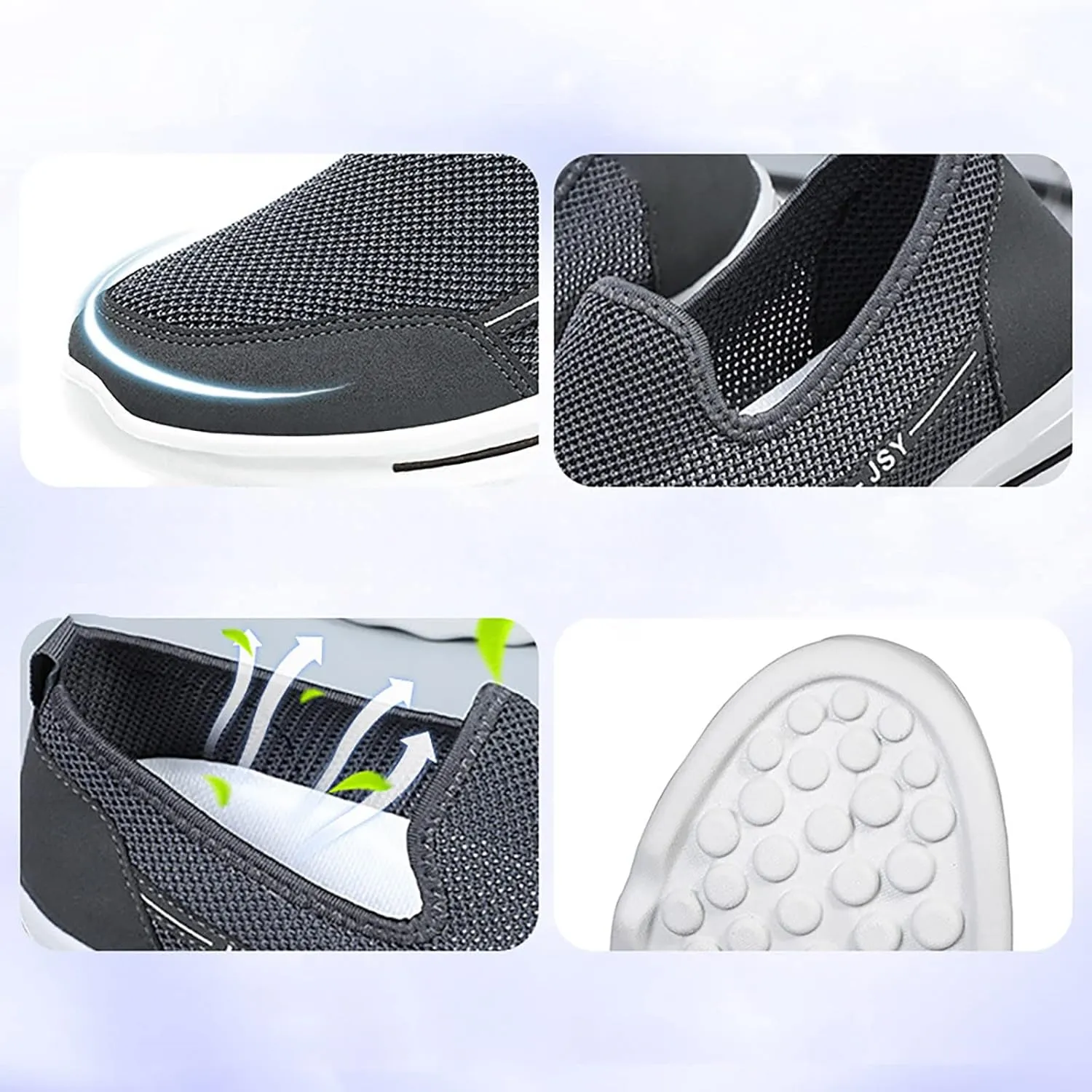 Men's New Flying Weave Walking Shoes Breathable and Comfortable Men's Casual Jogging Sneaker Shoes