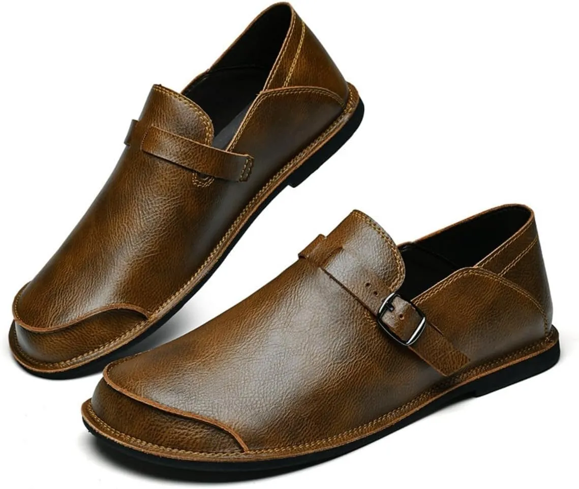 Mens Shoes Dress Slip-on Loafers: Men's Premium Genuine Leather for Driving