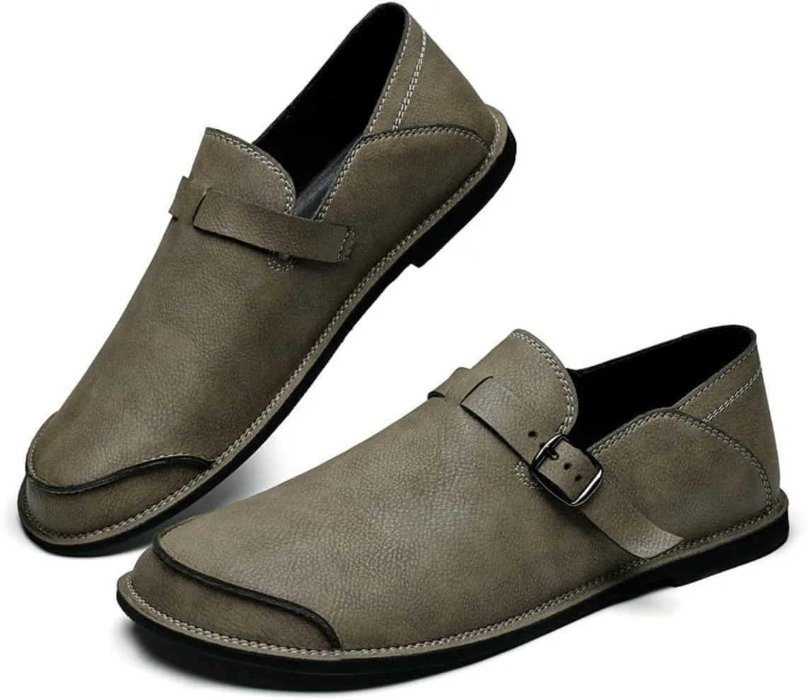 Mens Shoes Dress Slip-on Loafers: Men's Premium Genuine Leather for Driving