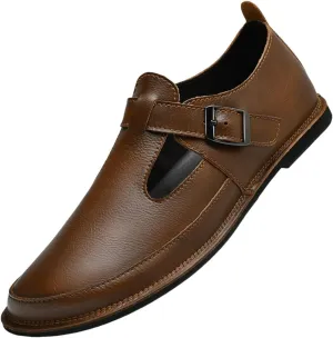 Mens Shoes Dress Slip-on Loafers: Men's Premium Genuine Leather for Driving
