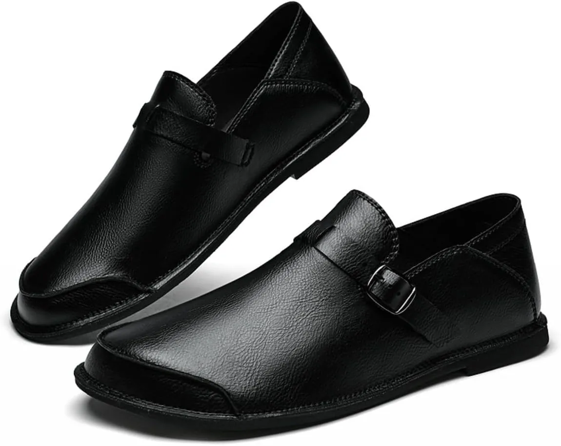Mens Shoes Dress Slip-on Loafers: Men's Premium Genuine Leather for Driving